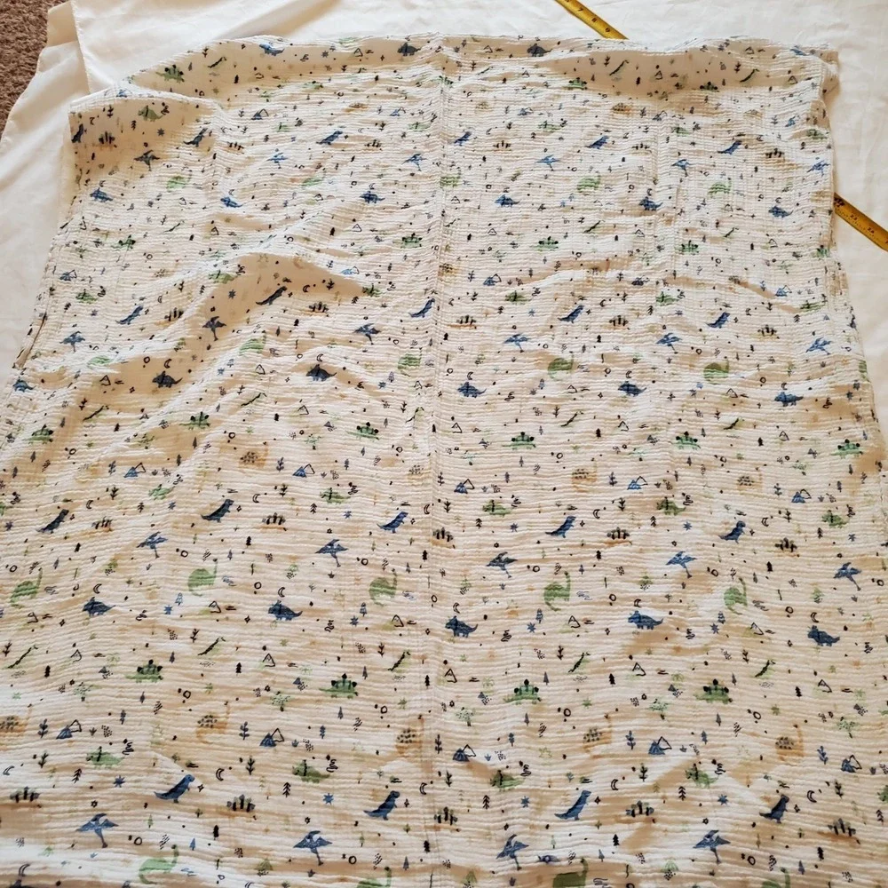 Cloud Island Muslin 100% Cotton‎ Swaddle Blanket Dinosaurs Lovey Security